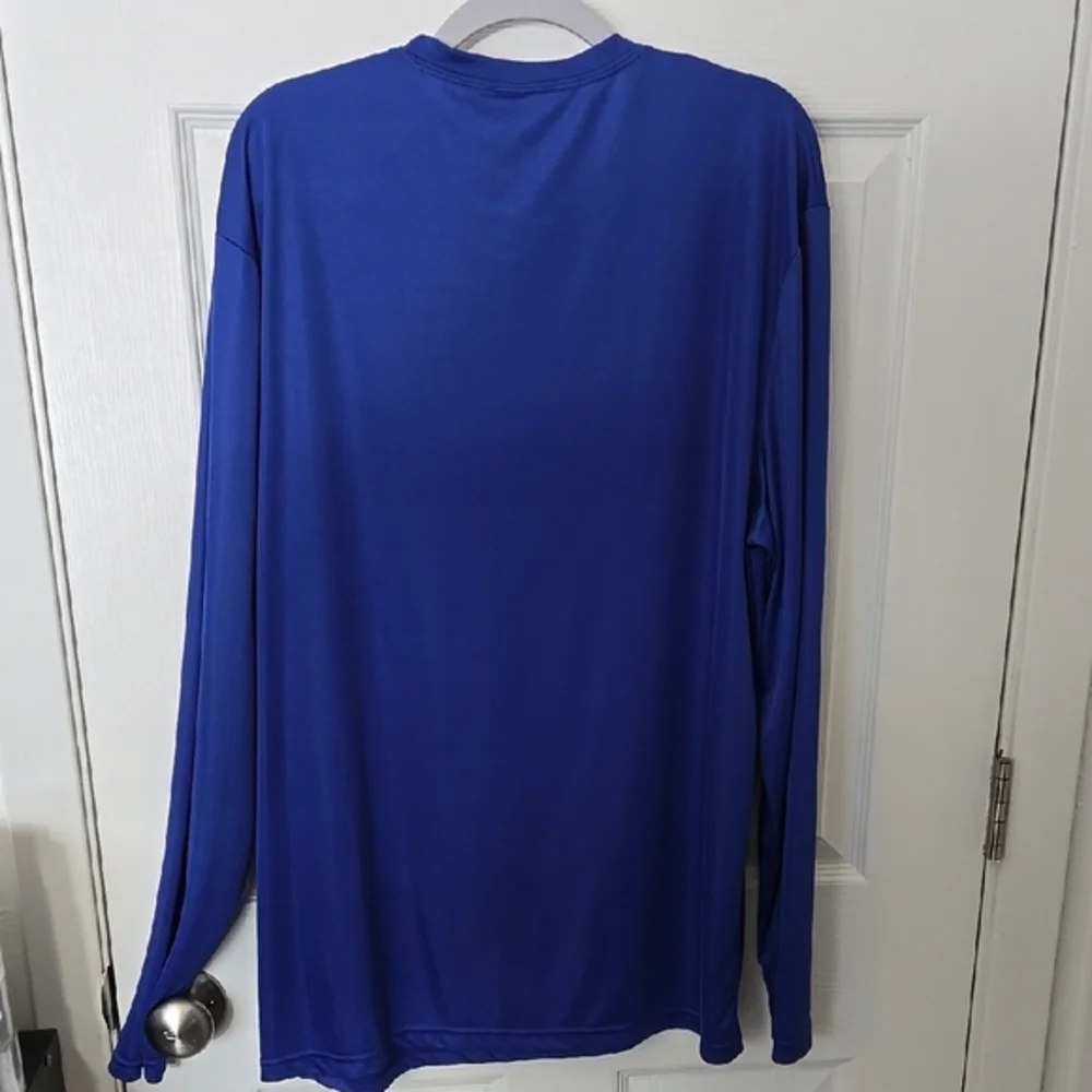 Men's Blue Long Sleeve Tee - Picture 3 of 3